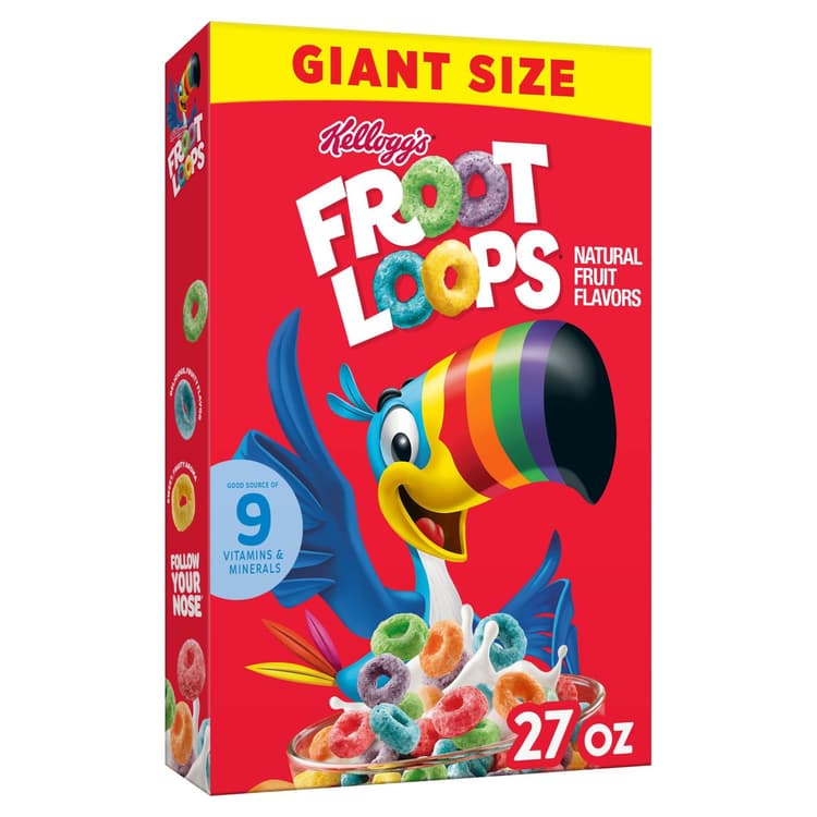 Kellogg'S Froot Loops, Breakfast Cereal, Original, Giant Size