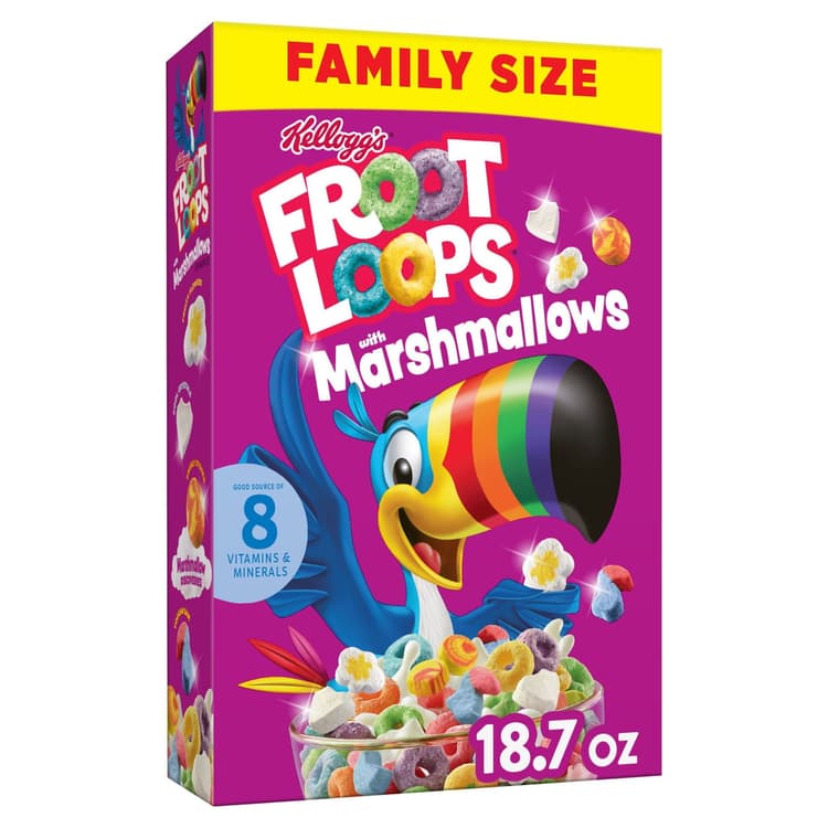 Kellogg'S Froot Loops Original With Marshmallows Breakfast Cereal, Family Size