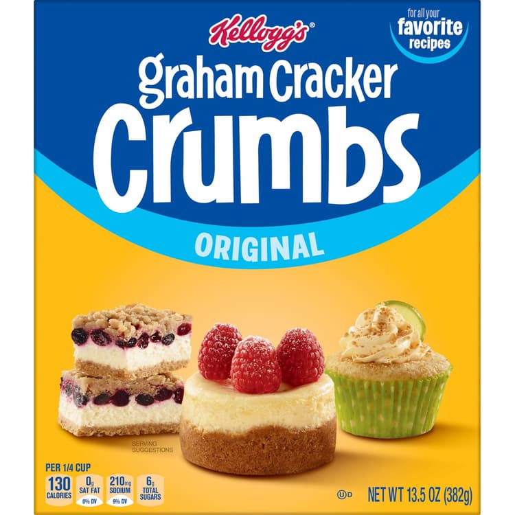 Kellogg'S Graham Cracker Crumbs, Delicious In Dessert, Original