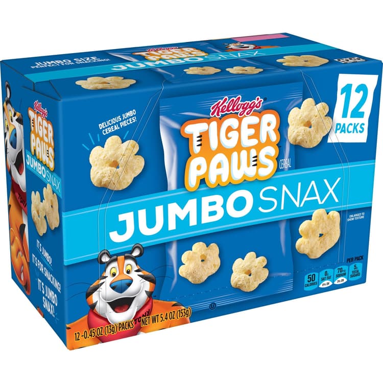 Tiger Paws Jumbo Snax Cereal Snacks
