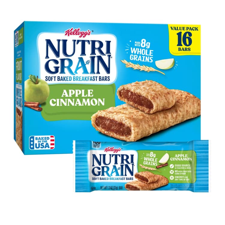 Kellogg'S Nutri-Grain Apple Cinnamon Chewy Soft Baked Breakfast Bars, Ready-To-Eat