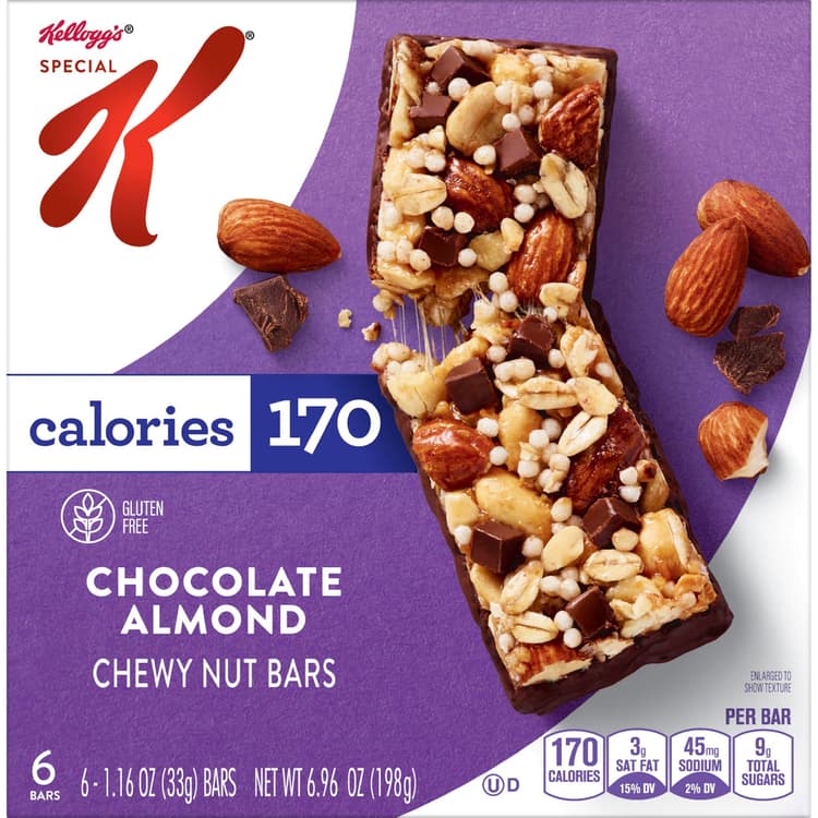 Kellogg'S Special K Chewy Nut Bars, Chocolate Almond