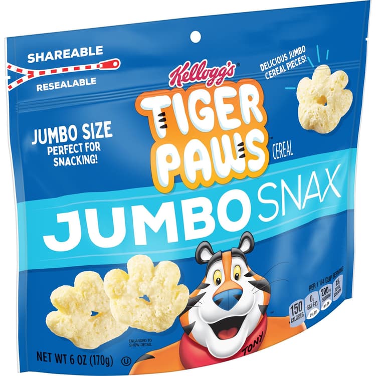 Tiger Paws Jumbo Snax Frosted Flakes Inspired Cereal Snacks Original