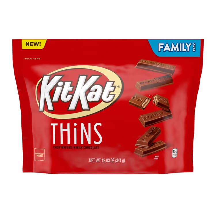 Kit Kat Thins Milk Chocolate Wafer Candy, Family