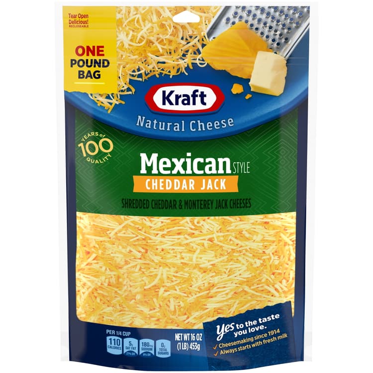 Kraft Mexican Style Cheddar Jack Shredded Cheese