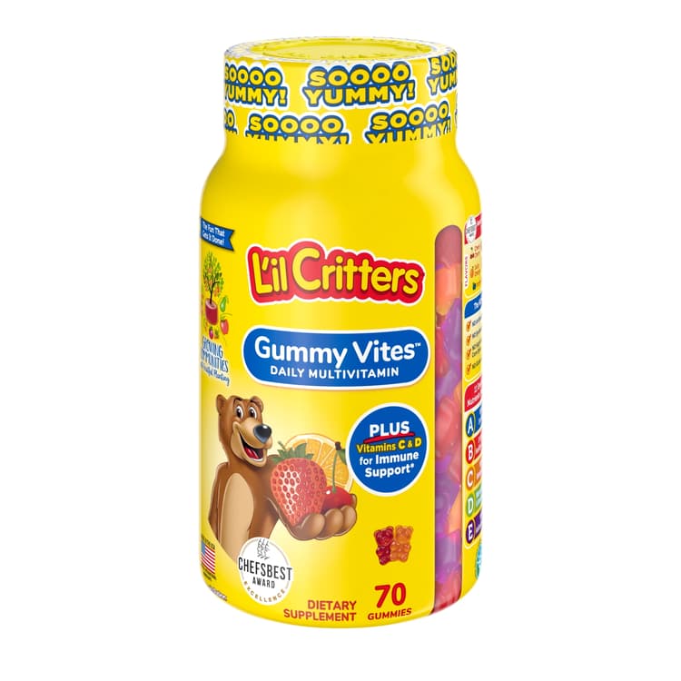 L'Il Critters Gummy Vites Daily Gummy Multivitamin For Kids, Cherry, Strawberry, Orange, Pineapple And Blueberry Flavors