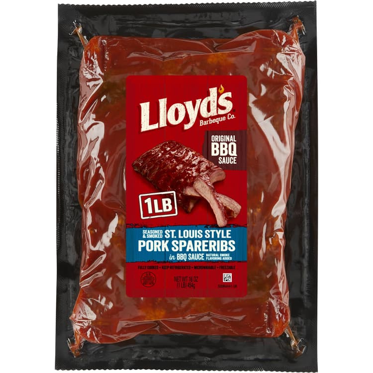Lloyds Spareribs, Pork, Junior 1/2 Rack, St. Louis Style