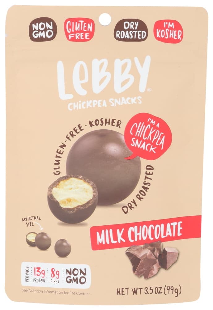 Lebby Snacks Chickpea Mlk Chocolate Covered