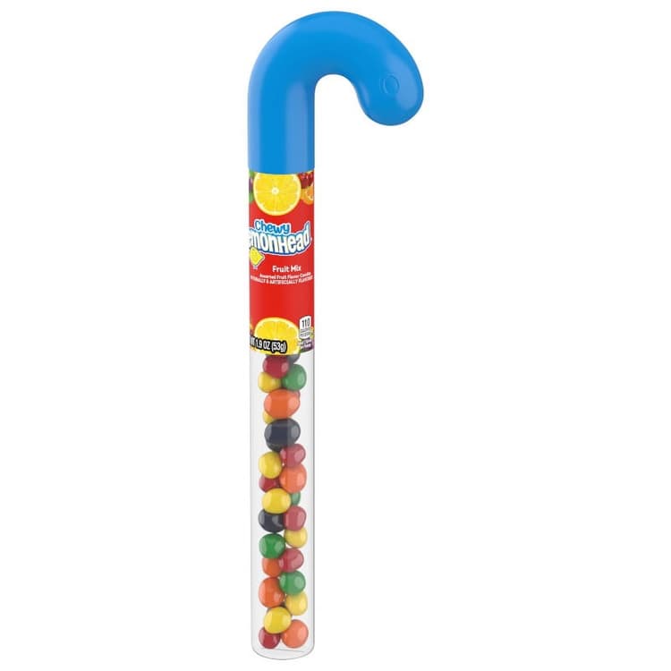 Lemonhead Chewy Fruit Mix Candy Cane Stocking Stuffer