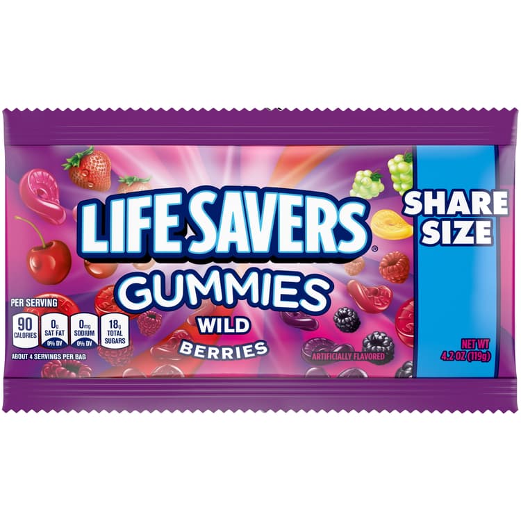 Lifesavers Candy, Wild Berries, Share Size
