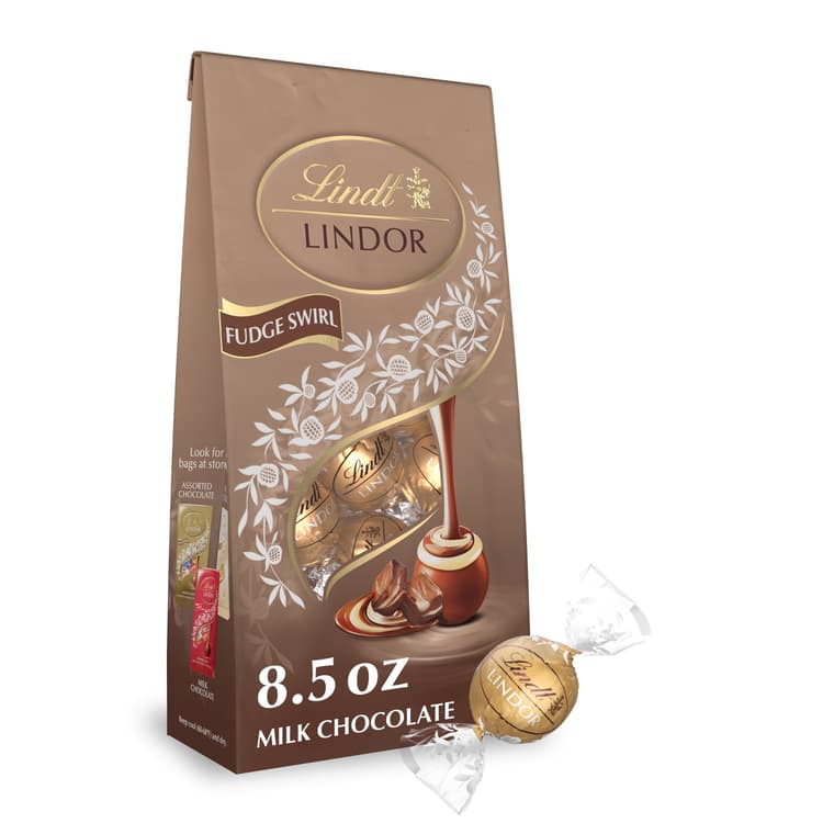 Lindt Lindor Fudge Swirl Milk Chocolate Candy Truffles