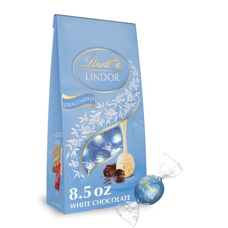 Lindt Lindor Stracciatella White Chocolate Candy Truffles