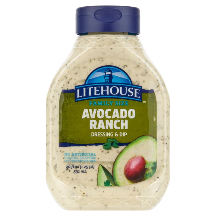 Litehouse Creamy Avocado Ranch Salad Dressing, 20 Fluid Oz