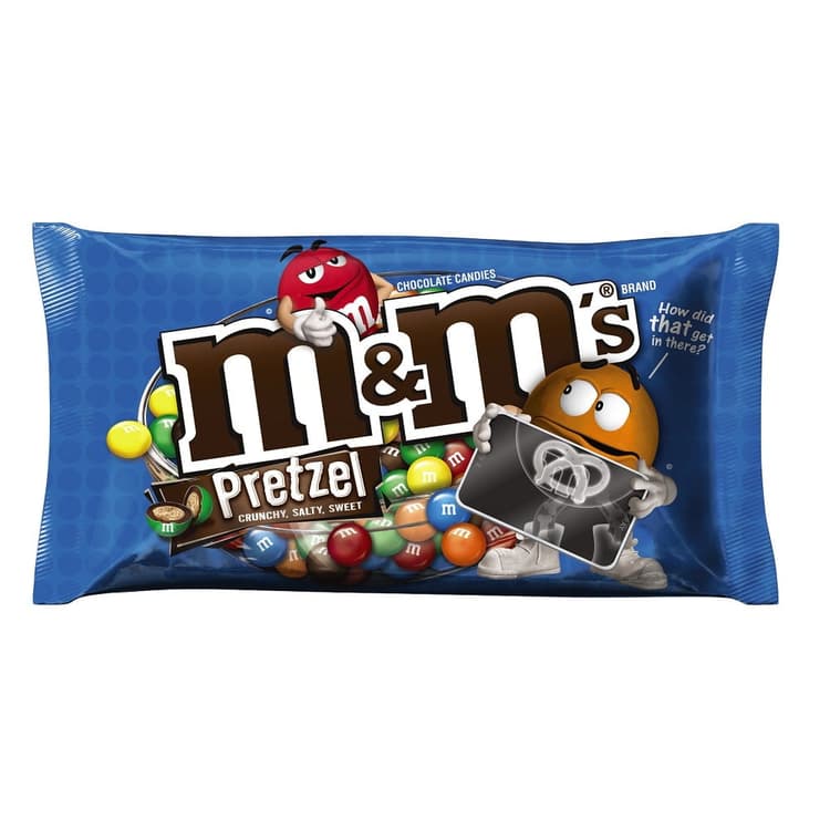 M & M Chocolate Candies, Pretzel, Medium Bag