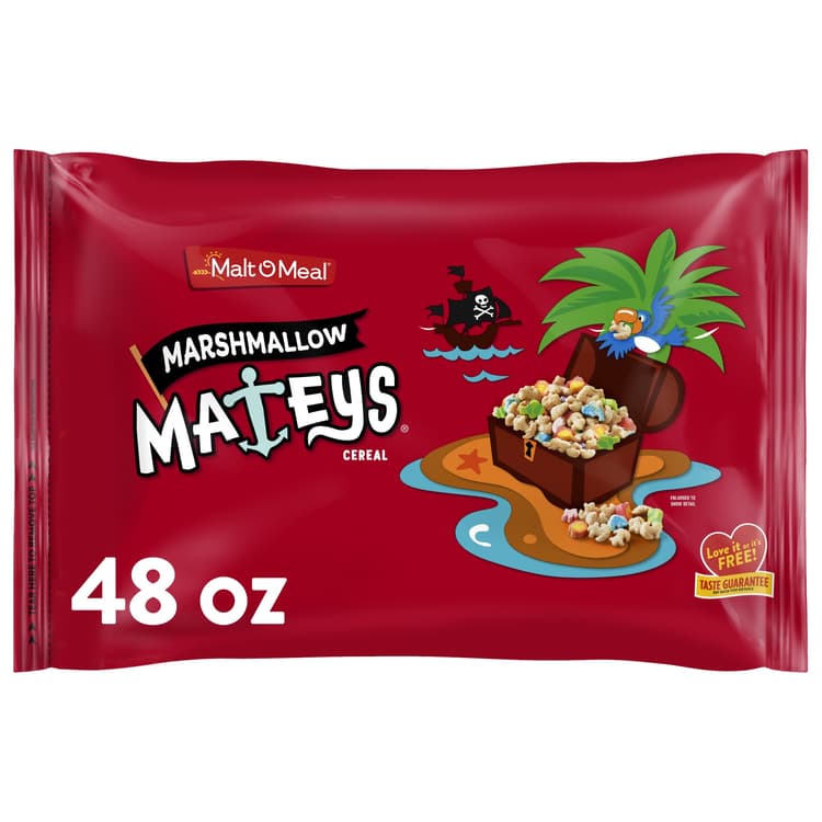 Malt-O-Meal Marshmallow Mateys Breakfast Cereal, Resealable Cereal Bag