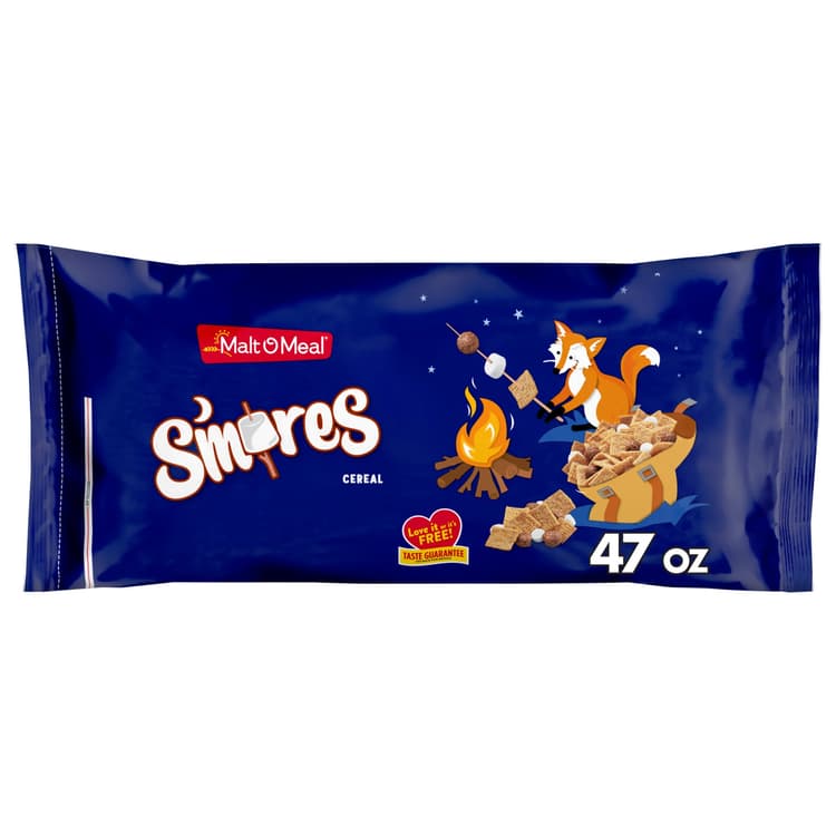 Malt-O-Meal S'Mores Breakfast Cereal, Smores Cereal, Resealable Cereal Bag