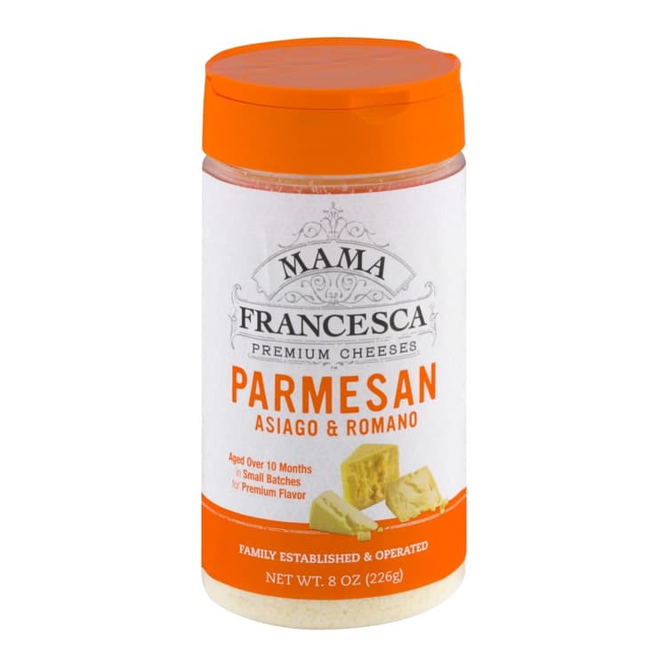 Mama Francesca Parmesan, Asiago & Romano, Shaker (Plastic Jar