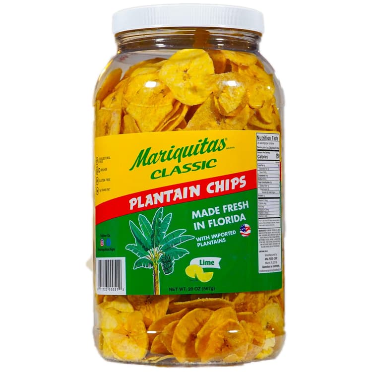 Mariquitas Plantain Chips, Lime, Classic