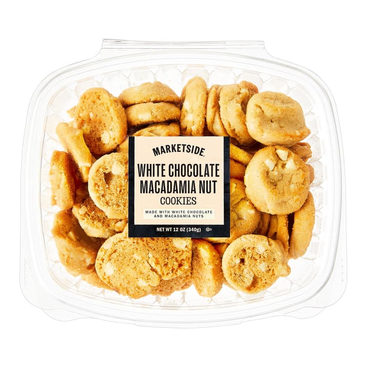 Marketside Bite Sized White Chocolate Macadamia Nut Bakery Cookies