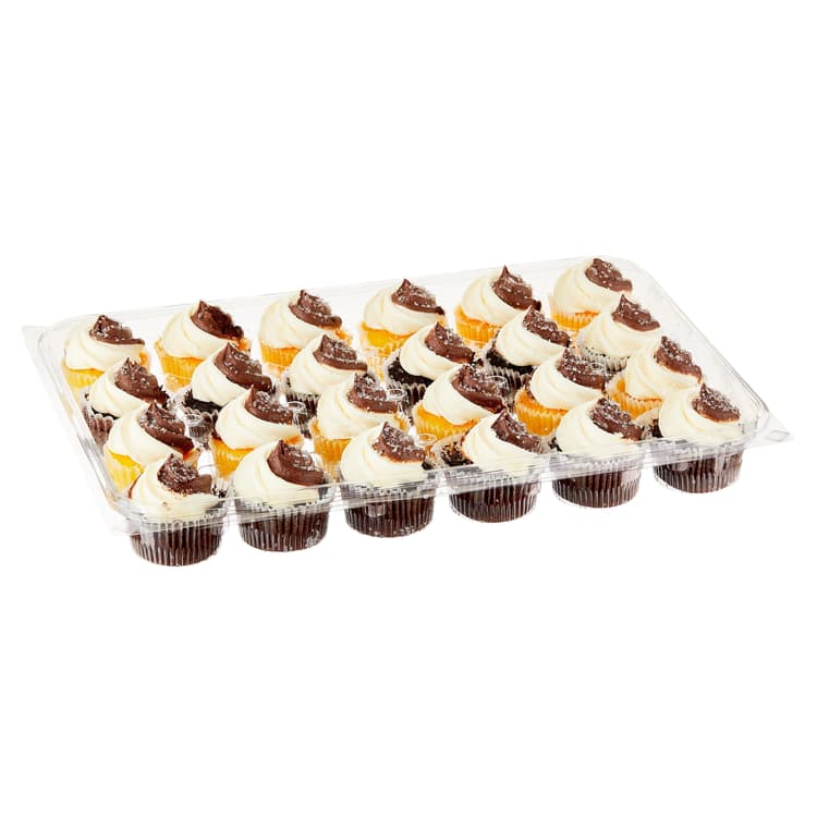 Marketside Chocolate And Vanilla Mini Cupcakes