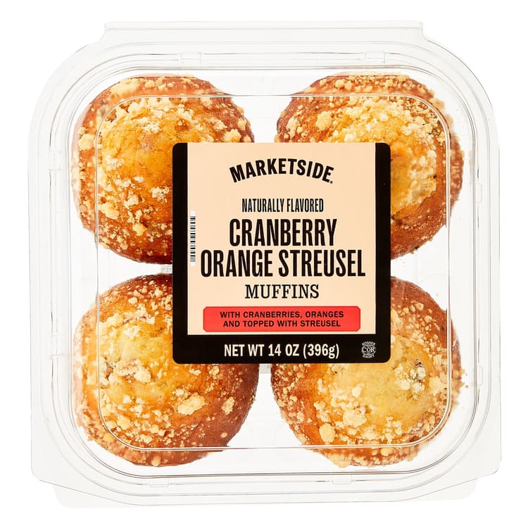 Marketside Cranberry Orange Streusel Muffins