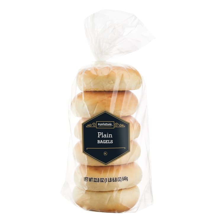 Marketside Fresh Plain Bagels, Wheat And Barley Flour, Shelf-Stable