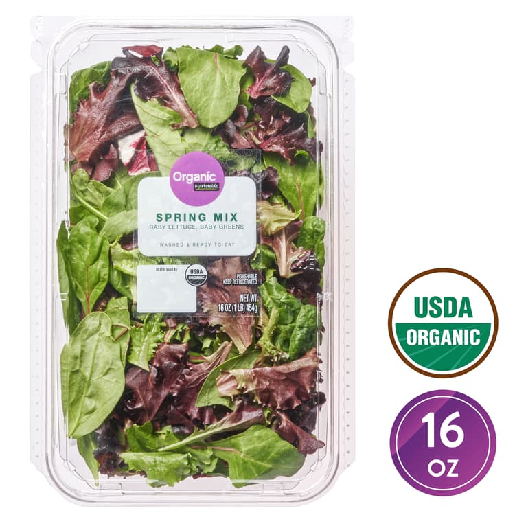 Marketside Organic Spring Mix Salad Blend, Clam Shell, Fresh