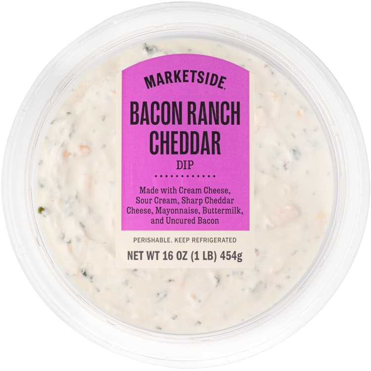 Marketside Premium Ready-To-Serve Bacon Cheddar Ranch Dip Small Tub
