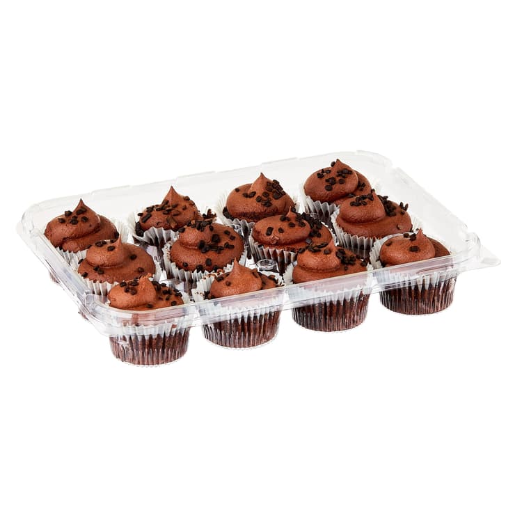 Marketside Triple Chocolate Mini Cupcakes Filled With Chocolate Fudge