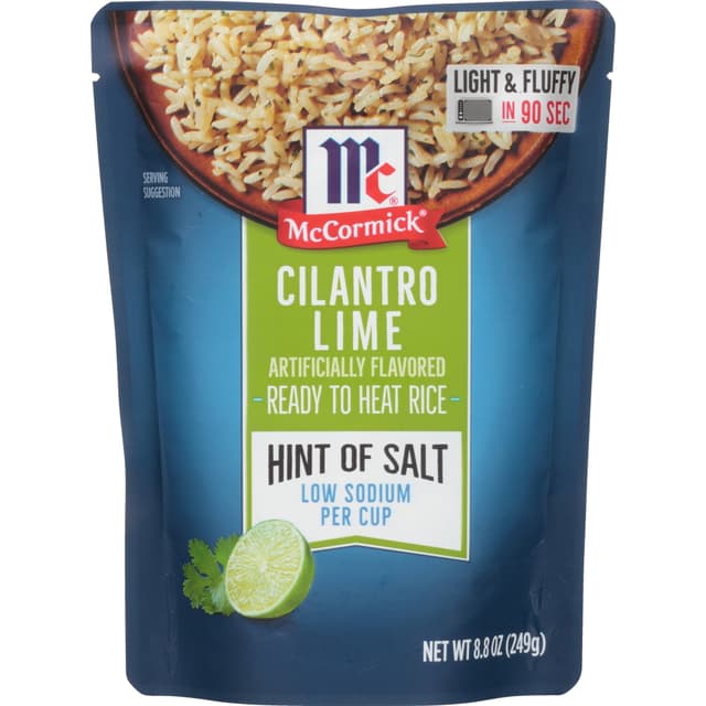 Is it Gluten Free? Mccormick Cilantro Lime Artificially Flavored Ready To Heat Rice