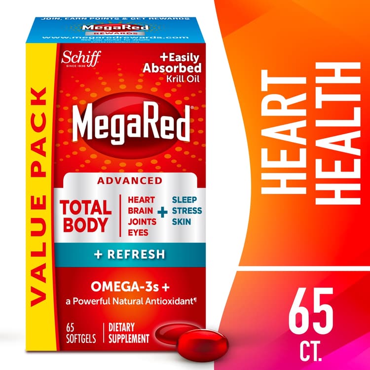 Megared Advanced Total Body + Refresh Omega-3 Blend Softgels