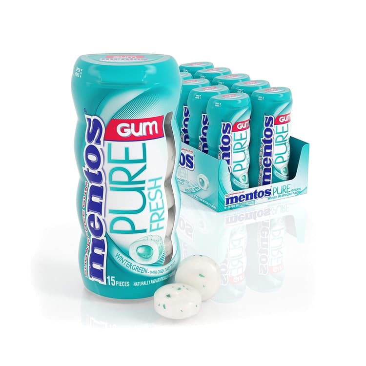 Mentos, Pure Fresh - Chewing Gum, Sugarfree, Wintergreen