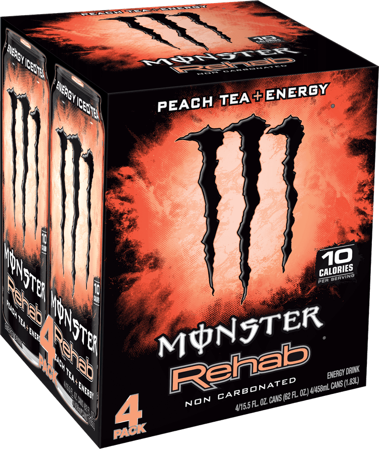 Monster Energy Rehab Energy Drink Iced Tea Peach