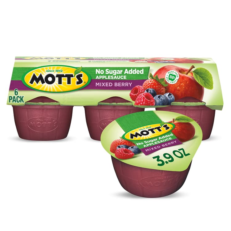 Mott'S No Sugar Added Mixed Berry Applesauce