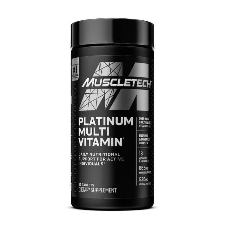 Muscletech Platinum Milti-Vitamin Tablets, 18 Essential Vitamins And Minerals
