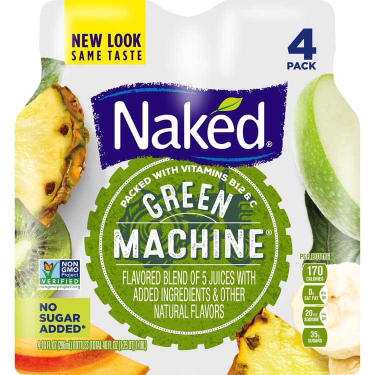 Naked Juice Boosted Smoothie, Green Machine, Bottles