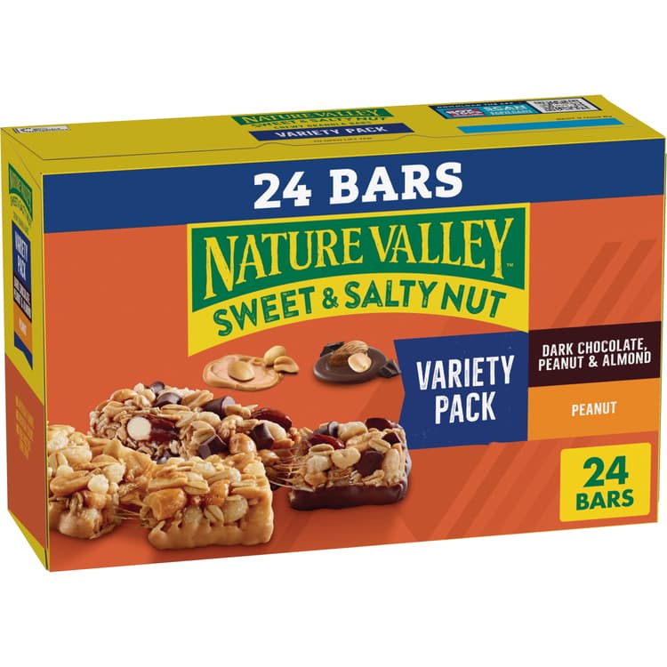 Nature Valley Granola Bars, Sweet And Salty Nut, Variety Pack, 24 Bars