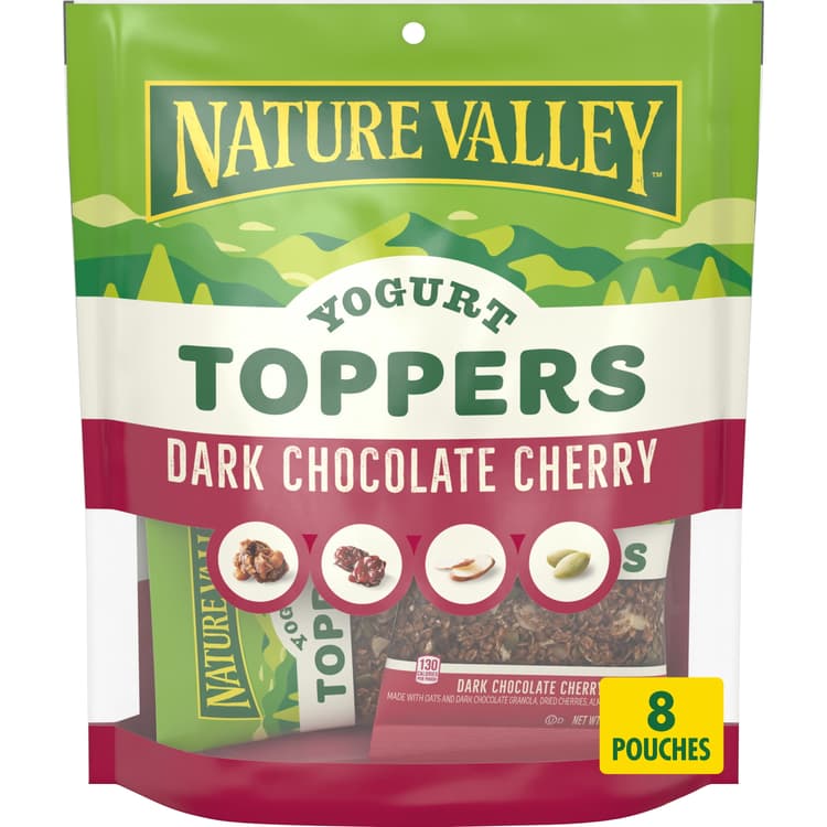 Nature Valley Yogurt Toppers Dark Chocolate Cherry 8 Pouches