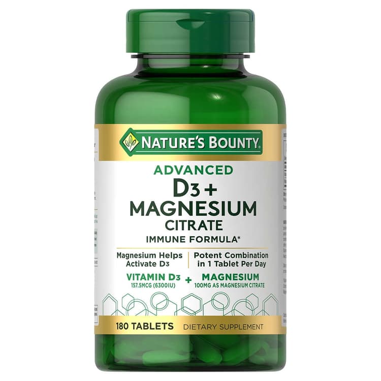 Nature'S Bounty Advanced D3 + Magnesium Citrate Dietary Supplement