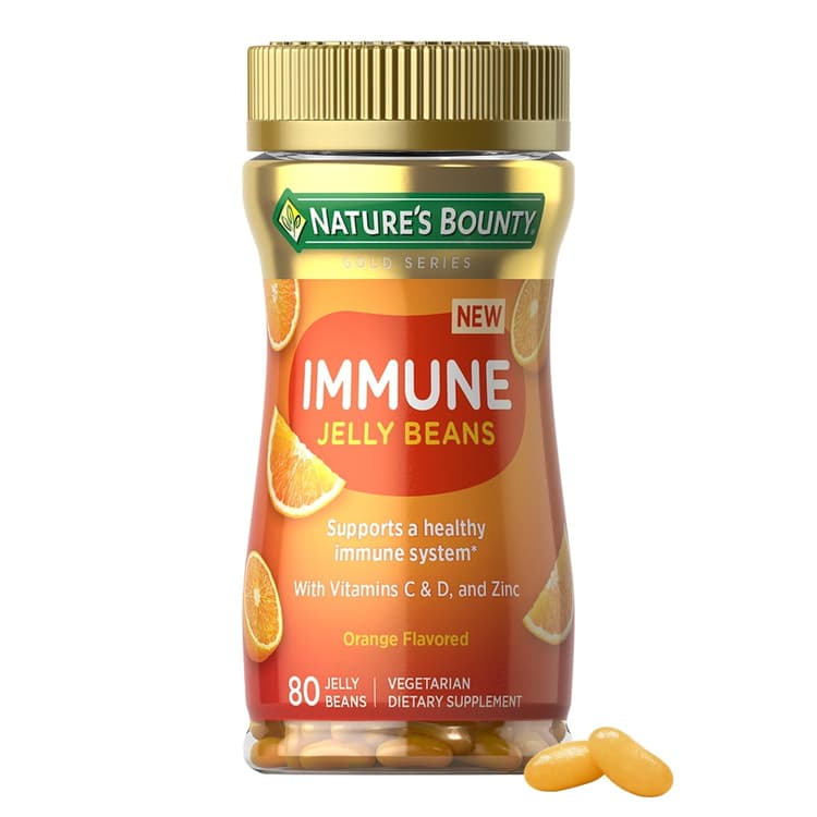 Nature'S Bounty Vitamin C, D, & Zinc For Immune Support Jelly Beans, Orange