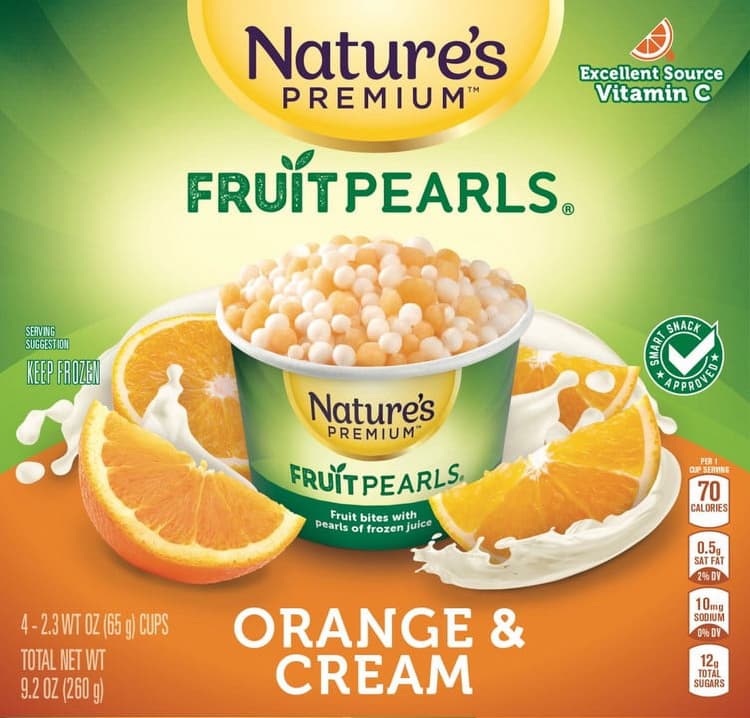 Nature'S Premium Fruit Pearls, Fruit Snack, Orange & Cream, Multipack
