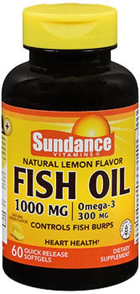 Sundance Vitamins Natural Lemon Flavor Fish Oil Softgels