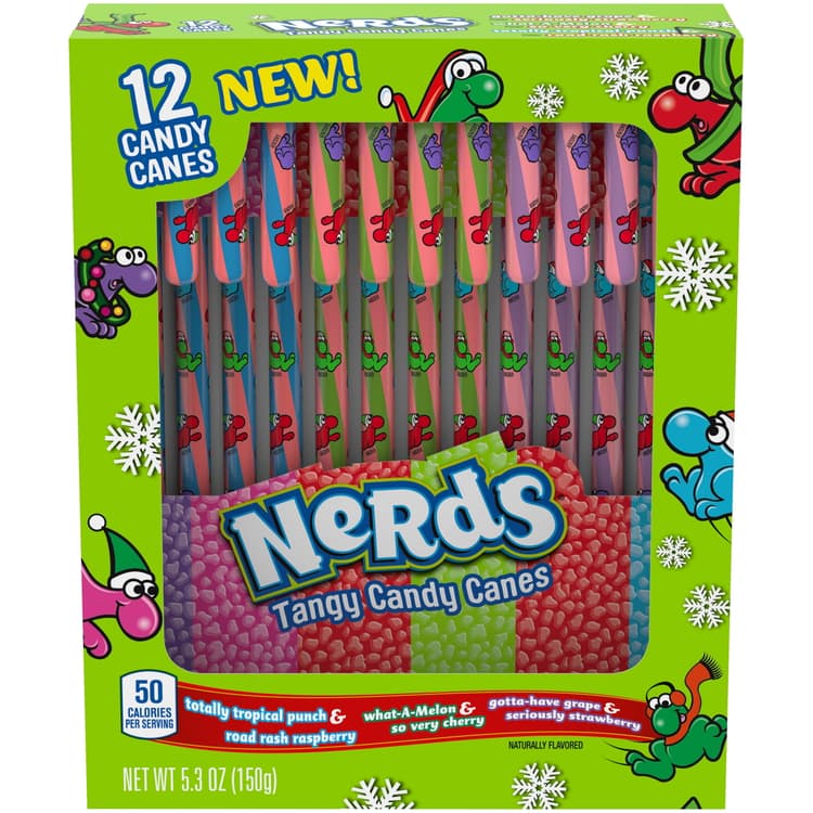 Nerds Holiday Candy Canes, Christmas Stocking Stuffers For Kids