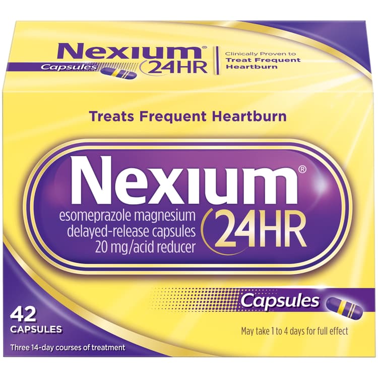 Nexium 24Hr Acid Reducer Heartburn Relief Capsules With Esomeprazole Magnesium
