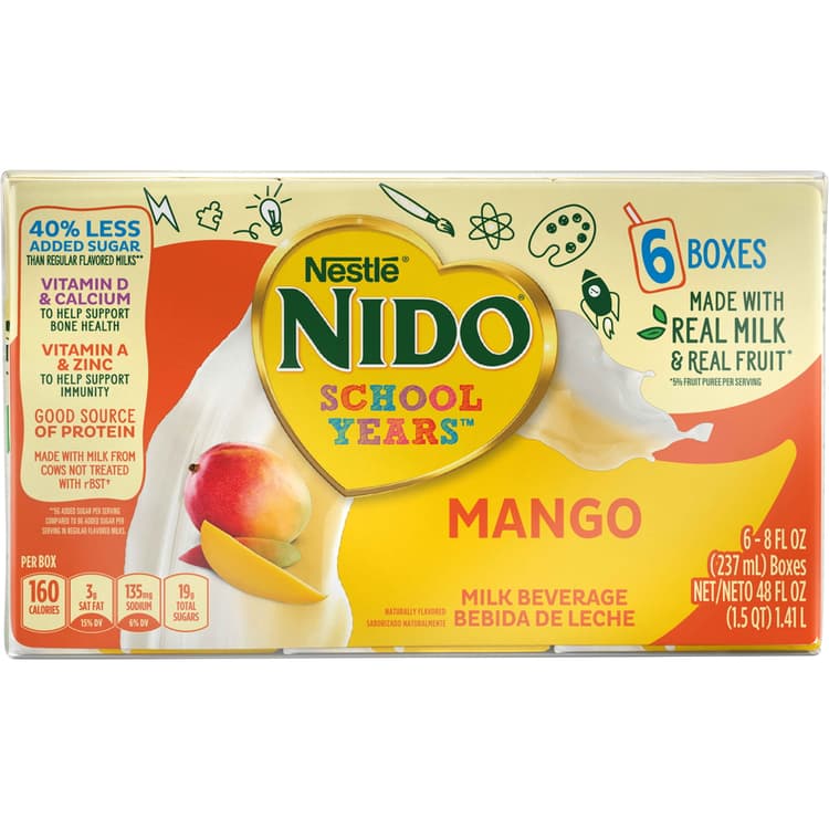Nido Nido School Years Mango Milk Beverage . Oz. Boxes