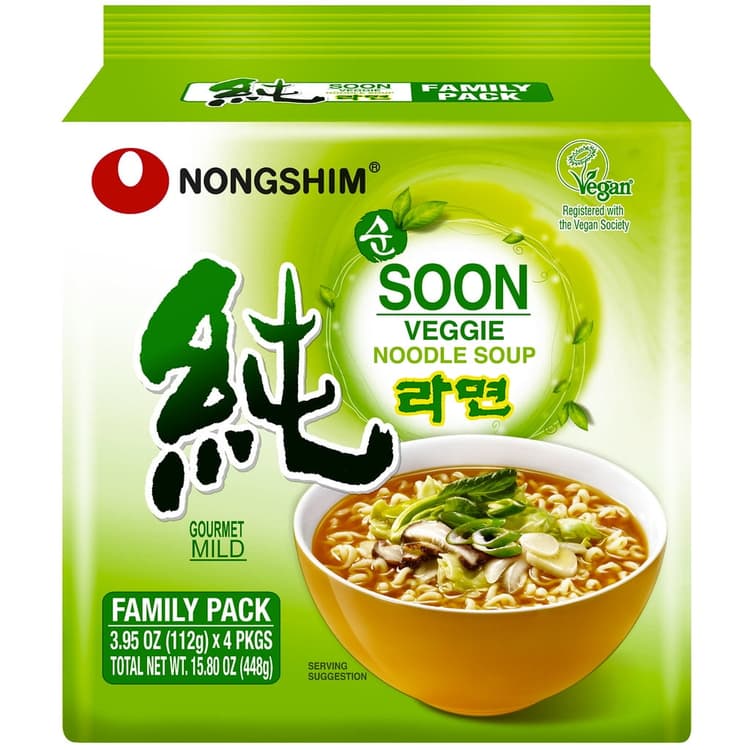 Nongshim Soon Veggie Noodle Soup Gourmet Mild