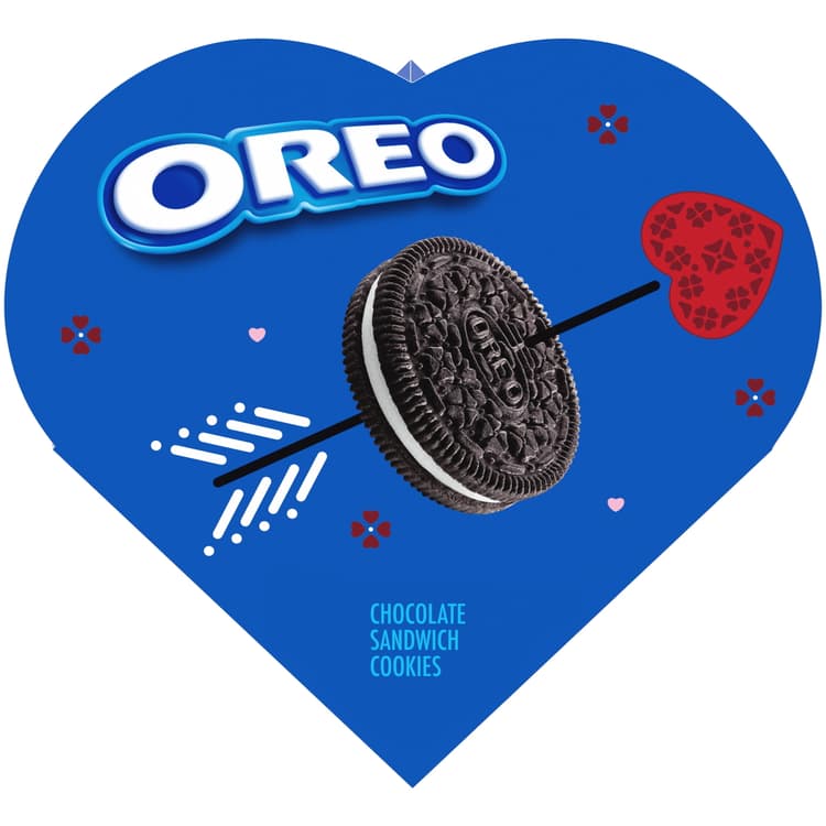Oreo Chocolate Sandwich Cookies, Valentines Day Cookies, Heart Shaped