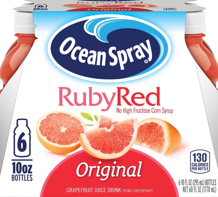 Ocean Spray Ruby Red Grapefruit Juice Drinks, Oz Bottles
