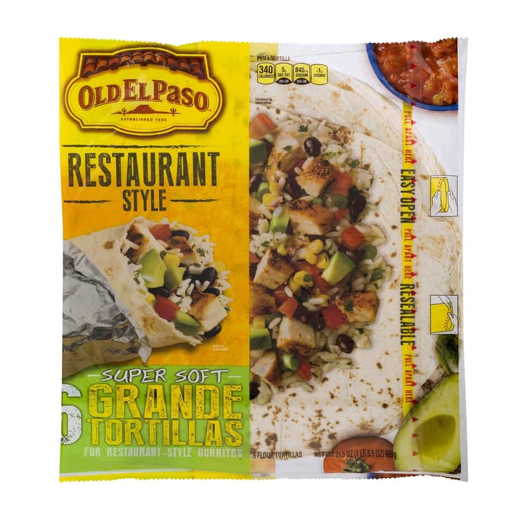 Old El Paso Restaurant Style Grande Flour Tortillas