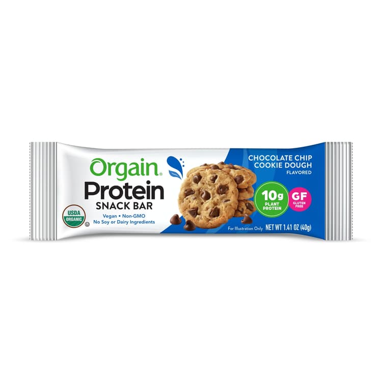 Orgain Protein Snack Bar Chocolate Chip Cookie Dough Flavor